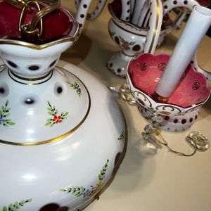 Bohemian overlay crystal chandelier